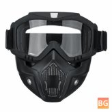 Motorcycle Face Mask with Dust-Cancelling Glasses