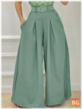 Pants for Women - Daily Stylish Solid Wide Leg Loose Pants