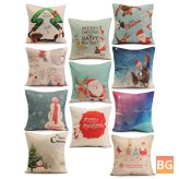 Christmas Cotton Pillow Case - Santa Claus