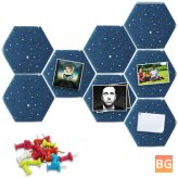 3D Hexagon Felt Board - Self-Adhesive Message Photo Background Wall Background