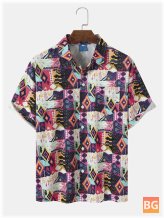 Short Sleeve Shirts with a Geometric Pattern
