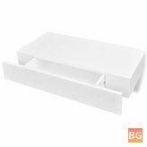 1-Drawer Book/DVD Storage Shelf with White MDF