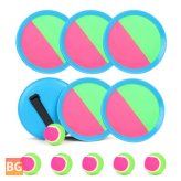 6 Rackets&6 BallsToss and Catch Paddle Game - Game with Bat and Ball