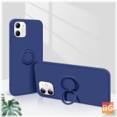 Candy Color iPhone 12 Case with Ring Holder and Shockproof Soft Silicone Protective Case Back Cover