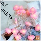 3M Pink Heart LED String Lights