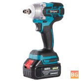 Brushless Impact Wrench with 2 Li-ion Batteries and Sleeve for Makita Fit