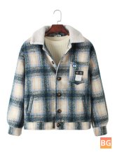 Vintage Plaid Teddy Jacket