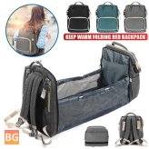 2-in-1 Large Capacity Folding Travel Baby Infant Crib Diaper Backpack - Macbook Storage Bag