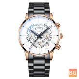 Stainless Steel Watch with Quartz Movement - Business Style