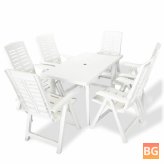 White Outdoor Dining Set (7-Piece)