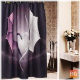 Dragon Print Waterproof Shower Curtain Set