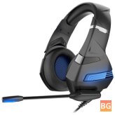 A2 Gaming Headset with LED and Noise Reduction - 40mm Unit 3.5mm Audio Plug