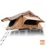 3-4 Person Caravan Tent - Roof Tent - Retractable Ladder - Sunproof - Breathable - Large Space - Outdoor Camping - Fishing Trailer Tent