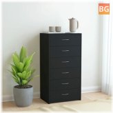 Black Board with 6 Drawers - 23.6