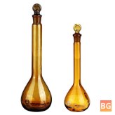 Brown Glass Volumetric Flask Set with Cork
