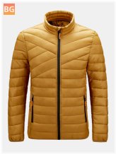 Mens Zip-Up Basic Coats with a Welt Pocket