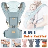Infant Carrier with Hip Seat, Stool, and Backpack