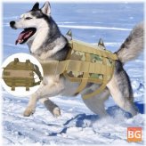 Tactical Dog Vest with Load Bearing Harness and Leash