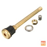 4 Inch Brass Tire Cap Valve Stem Wheels Extension Rod with Straight Bore