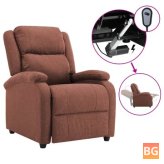 TV Recliner Chair - Brown Fabric