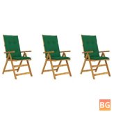 Folding Garden Chairs 3 pcs with Cushions and Sofa