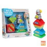 Kids' Colorful Stack-Up Tower Toy - Learning Plaything Cups and Blocks