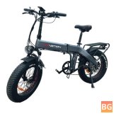 DRVETION Folding Electric Bike - 48V 10Ah, 750W, 20*4.0inch, 40-60KM Range, 200KG Load