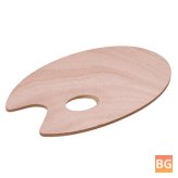 Oval Wooden Art Palette with Thumb Hole