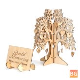 Wedding Guest Book - Wooden Tree - Hearts - Pendant Drop ornaments