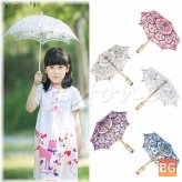 Umbrella with lace design for party decoration