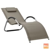 Sun Lounger - Textilene Taupe and Gray