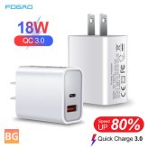 Samsung Galaxy Note S20/Note 10/Note 9/Note 8/Note 7/Note 6/Note 5/Note 4/Note 3/Note 2/Note 1 Charger - FDGAO 18W PD3.0 QC3.0 USB Charger