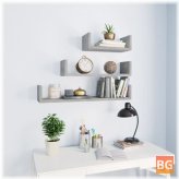 3-Pack Wall Display Shelf with Chipboard