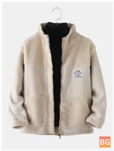 Sherpa-Warm Long Sleeve Jacket with Men's Label