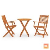 Outdoor Dining Set with Table, chairs, and footstool