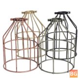 Cafe Bar Lampshade with Metal Cage