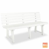 Garden Bench in White