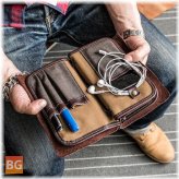 Vintage Men's casual card holder with a long wallet for business outdoor