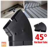 PVC Ventilation System - Environmental Protection - 45° Flat Bent Connector PVC Tube