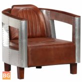 Brown Armchair with Arms and Legs