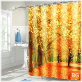 Waterproof Shower Curtain with Hooks for 71''x71
