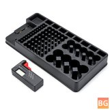 9V Battery Storage Organizer with Holders for 98 Grids