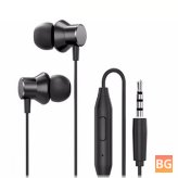 Lenovo HF310 3.5mm Wired Earphone - Dual Dynamic DriverHiFi Stereo Touch Control Noise Cancelling HD Calls - 12g