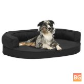 Dog Bed - Ergonomic Linen Look - 75x53 cm