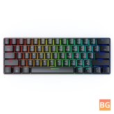 Blue-Tooth Mechanical Keyboard with 61 Keys for Mac/Win