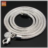 925 Silver Plated 3MM Snake Chain by DIY