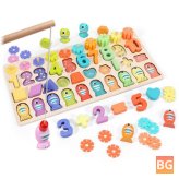 Wooden numbers jigsaw puzzle for kids - educational set