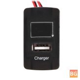 JZ5002-1 Car Battery Charger 2.1A USB Port with Voltage Display and Dedication for Honda Auto