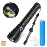 OUTERDO XHP90 LED Flashlight - 90000 Lumens Zoomable & 3 Modes - Outdoor Hiking or Home Emergency