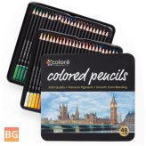 H&B HB-CPTB072 Pencils - Pre-Sharpened Colored Pencils for Sketching, Painting, & Drawing